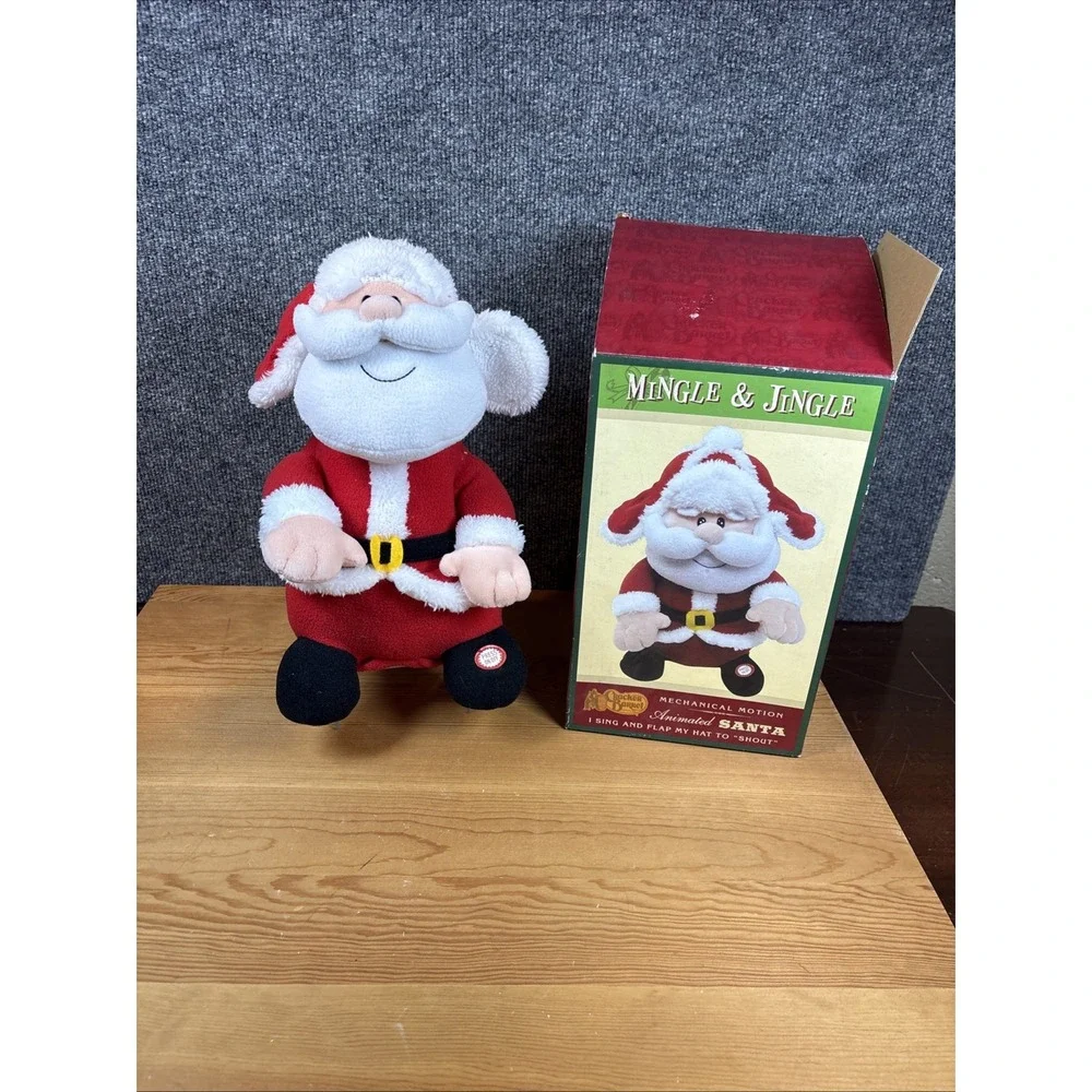 Mingle & Jingle Santa Animated Light-up Plush Cracker Barrel Jolly Santa